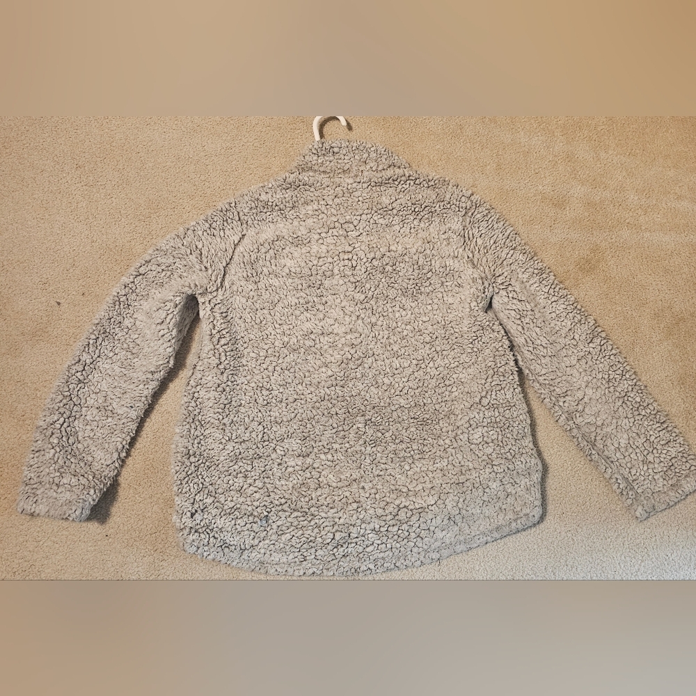 ENTRO COZY GRAY SHERPA PULLOVER SIZE LARGE - Picture 4 of 10